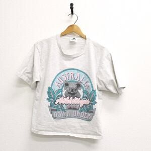 Vintage Australia Koala Crop Top T Shirt Large